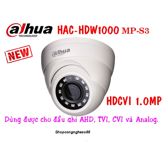 CAMERA HDCVI DAHUA HAC-HDW1000MP-S3 -1MP