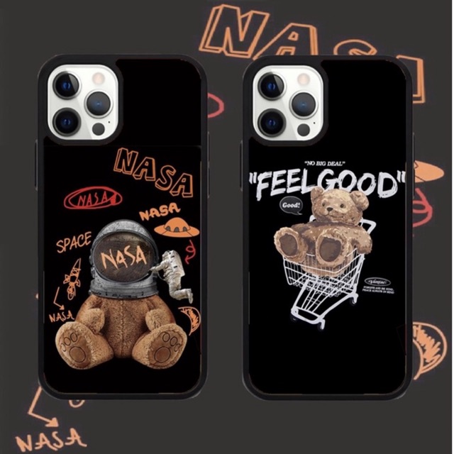 Ốp Lưng Nhựa Cứng Chống Va Đập Gấu Teddy 7plus/x/xsmax/11/11promax/12/12promax/13/13pro/13promax