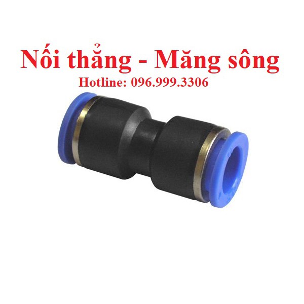 Đầu nối thẳng, măng sông PU khí nén, phun sương, chịu được áp suất cao, đầy đủ kích cỡ giá sỉ