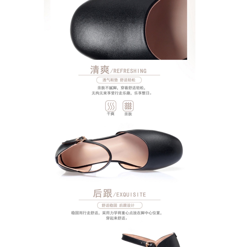 GIÀY NỮ SANDAL MẪU MƯỚI MŨI VUÔNG CHO HOC SINH E12