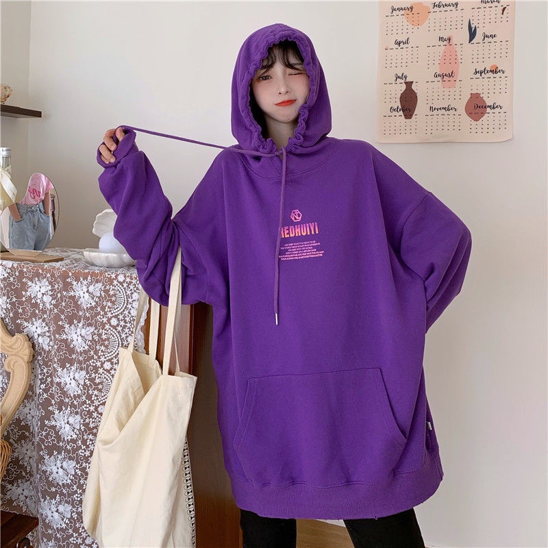 Áo Hoodie Dáng Rộng Chất Liệu Cotton Mỏng Thời Trang Xuân Thu Cho Nữ | BigBuy360 - bigbuy360.vn