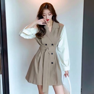 VÁY SƠ MI CỔ VEST ĐAI EO ( ẢNH THẬT CUỐI )