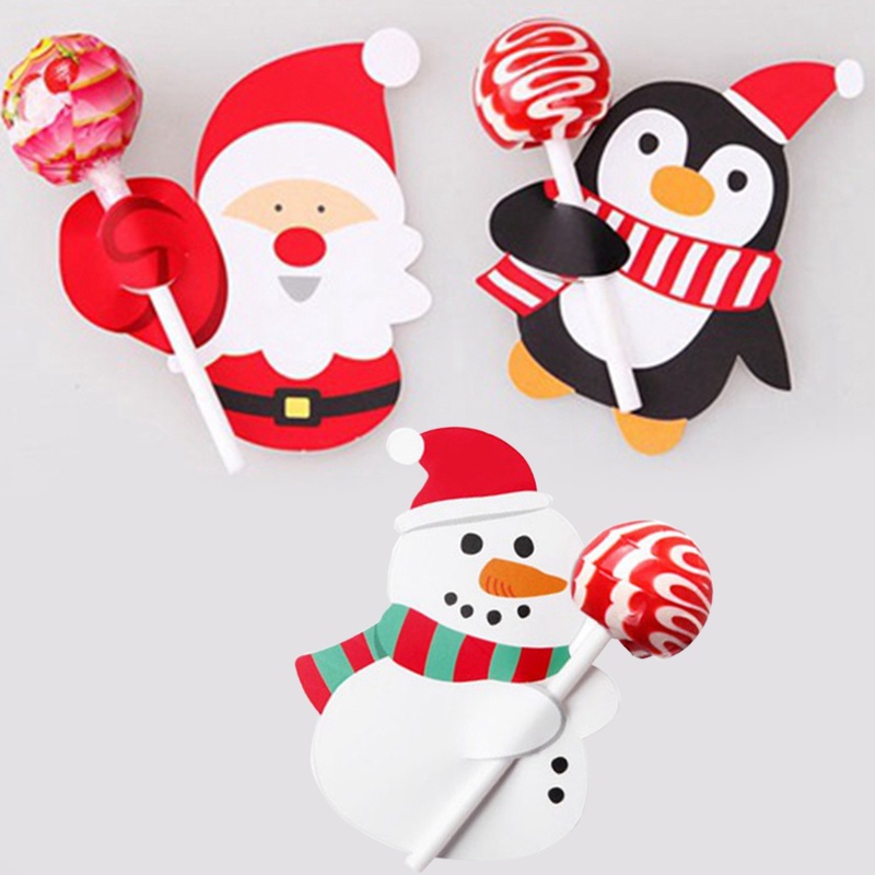 Set 50 Túi Giấy Đựng Kẹo Mút Họa Tiết Hoạt Hình Dễ Thương