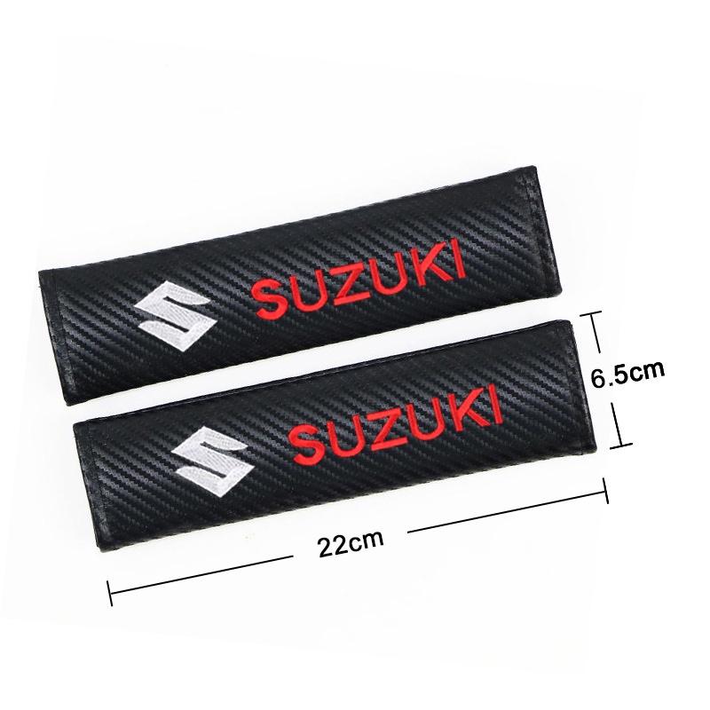 Set 2 Vỏ Bọc Dây Đai An Toàn Bằng Sợi Carbon Cho Xe Hơi Suzuki ERTIGA Swift XL6 XL7 SX4 jimy vitara jimy