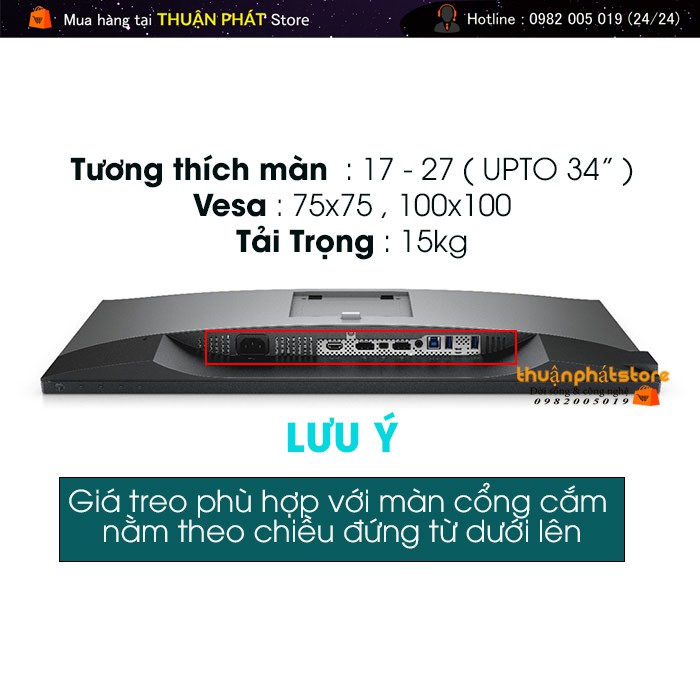 [ GẮN SÁT TƯỜNG ] Giá Treo Màn Hình 14 - 27 Inch Sát Tường 1 Cm - Lắp đặt đơn giản - Model: N2