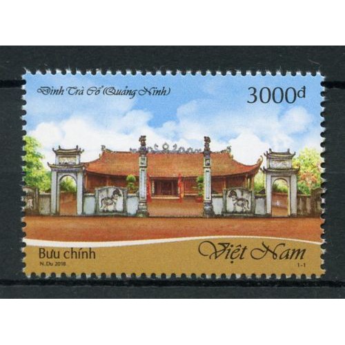 Tem sưu tập MS 1096 Tem Việt Nam Phong cảnh Quảng Ninh - Đình Trà Cổ 2018