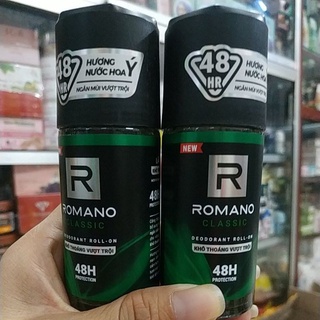 Lăn khử mùi nam romano classic 50ml khô thoáng vượt trội, hương thơm nam tính