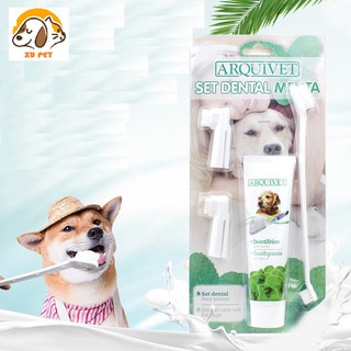 Bộ Kít Đánh Răng Cho Chó Mèo Kèm Bàn Chải Đánh Răng