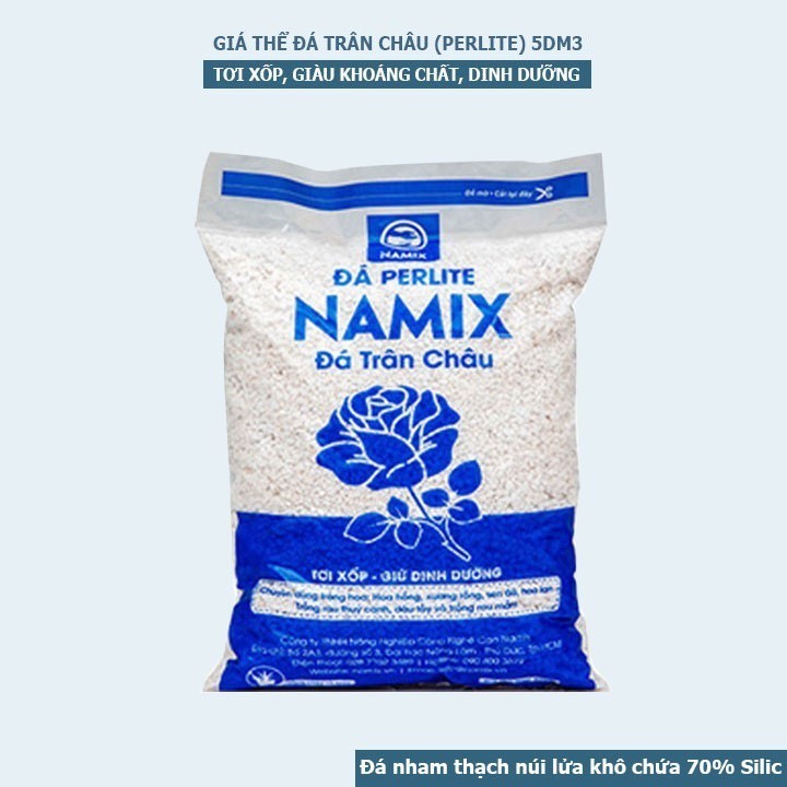 ⚡Ship Hỏa Tốc⚡ Đá Perlite Đá Trân Châu Namix giúp đất tơi xốp, thoáng khí, giữ dinh dưỡng túi 5dm3 - An An Saigon