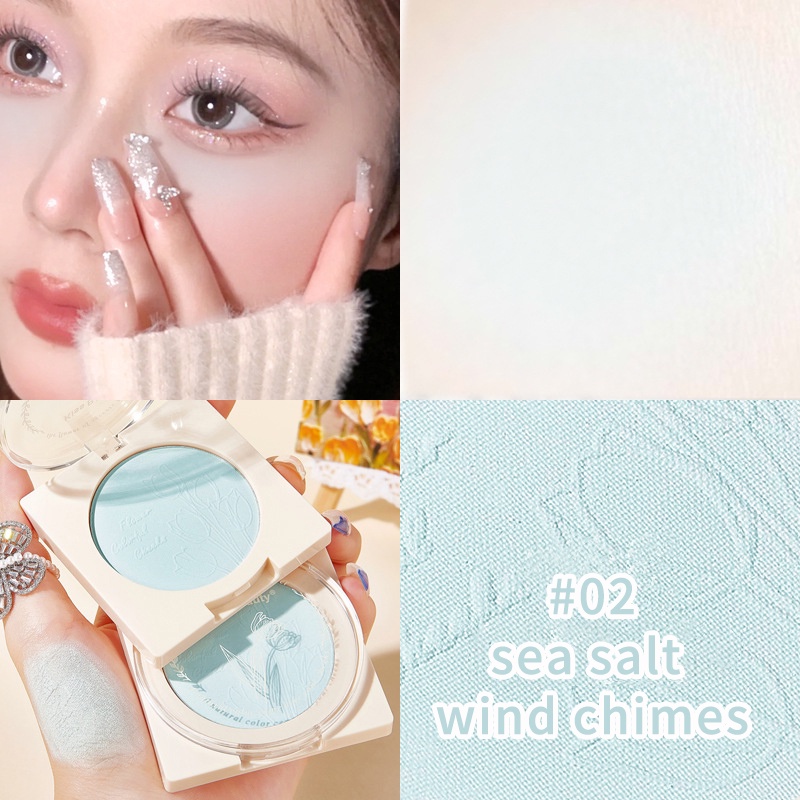 Phấn má hồng GECOMO 4 màu sắc lì tùy chọn vỏ họa tiết hoạt hình dành cho nữ