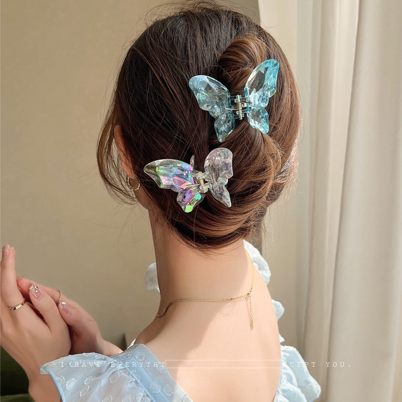Kẹp Tóc Hình Bướm Pha Lê Tinh Tế Thời Trang