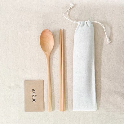 Bộ Muỗng Đũa Gỗ Sồi ONGTRE, Dụng Cụ Ăn Uống Cao Cấp, Quà Tặng, Sự Kiện, Sinh Nhật, Quà Tết, Văn Phòng, Du Lịch