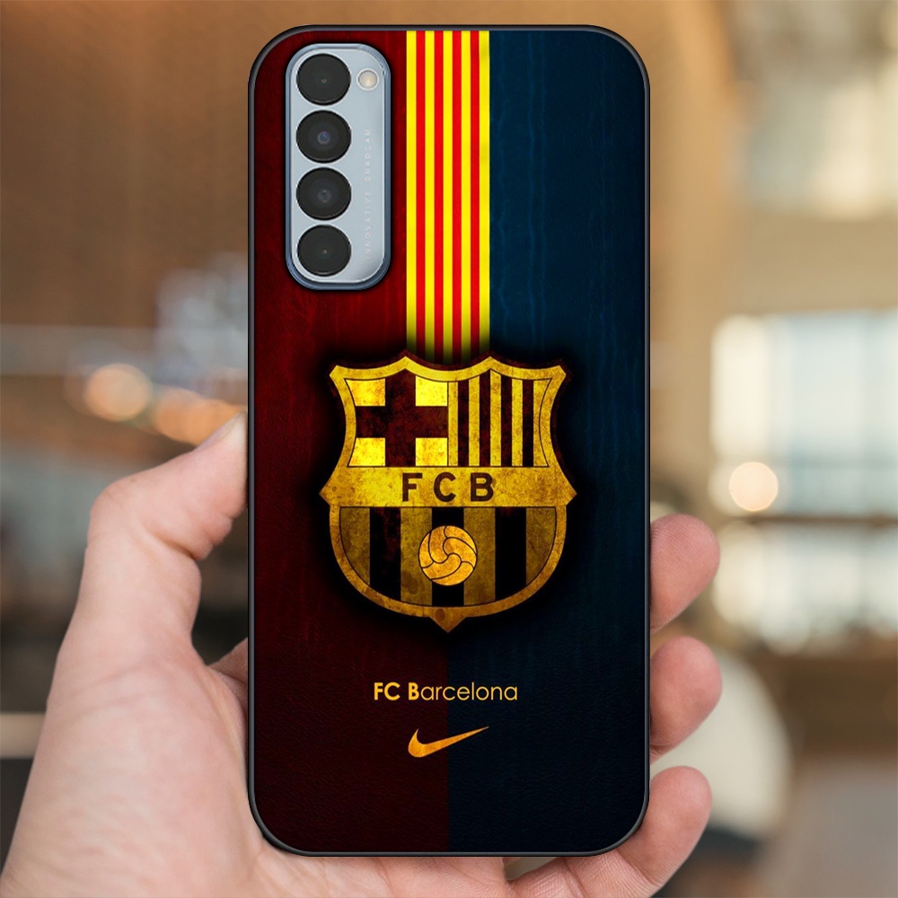 Ốp lưng Oppo Reno 4 Pro viền đen in hình Barcelona Barca