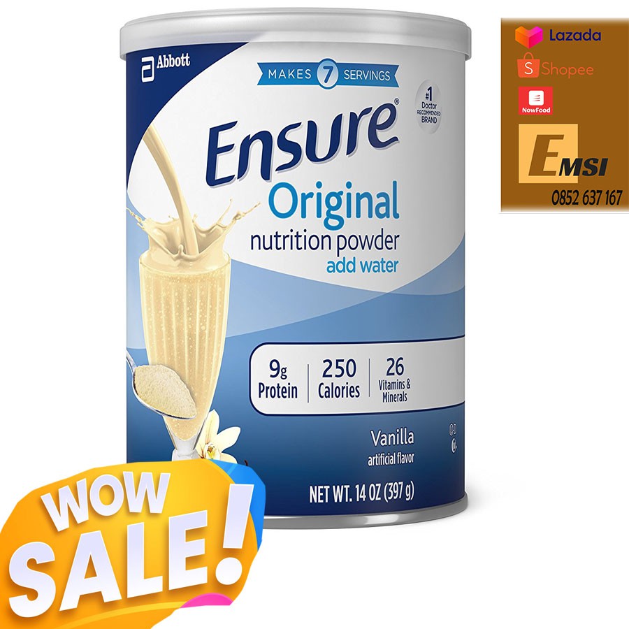 Sữa bột Ensure Original Nutrition Powder 397g của Mỹ