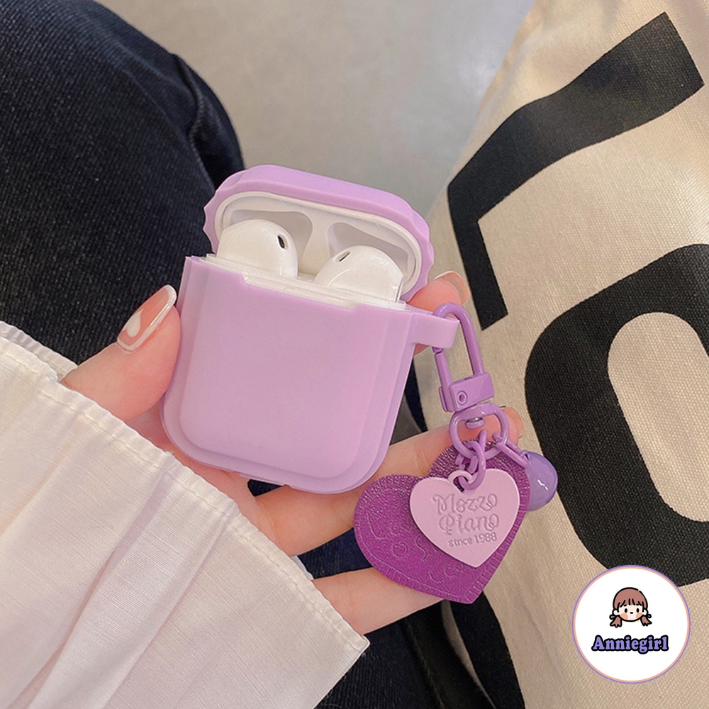 Vỏ Bảo Vệ Hộp Sạc Tai Nghe Airpods 1/2/3/pro Bluetooth Không Dây Chất Liệu Mềm Hình Bánh Macaron Kèm Dây Đeo Tay