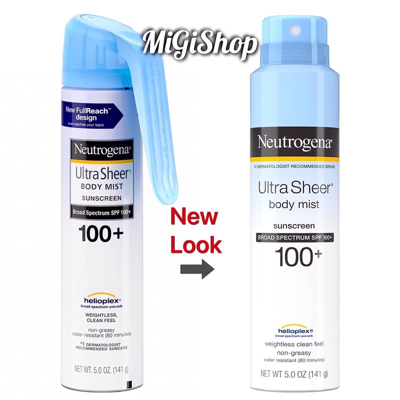 [Thanh Lý] Xịt Chống Nắng Body Neutrogena Ultra Sheer Body Mist Sunscreen 141g