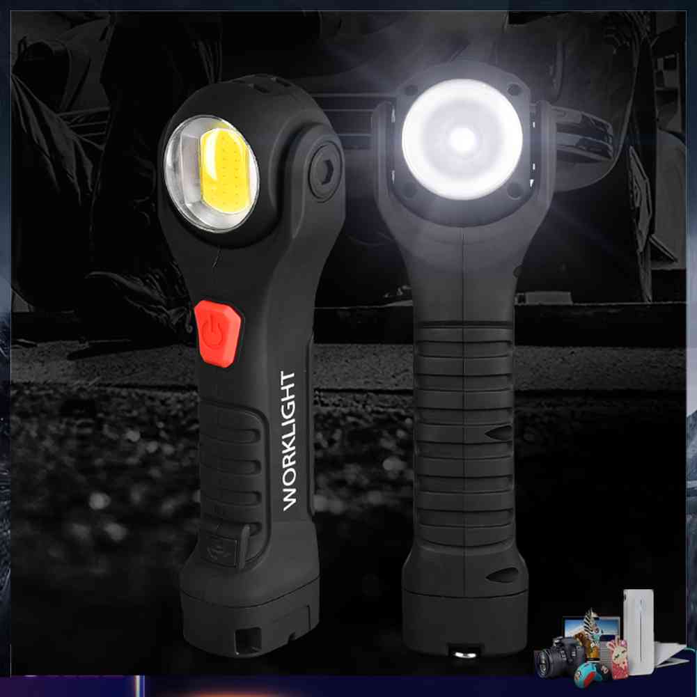 Đèn Pin LED COB T6 1200 Lumens Có Nam Châm Sạc Cổng USB Dùng Làm Việc Ngoài Trời