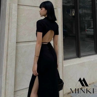 ĐẦM BODY CỔ SƠ MI KHOÉT LƯNG - CHẤT LIỆU CAO CẤP - MÀU ĐEN SANG TRỌNG