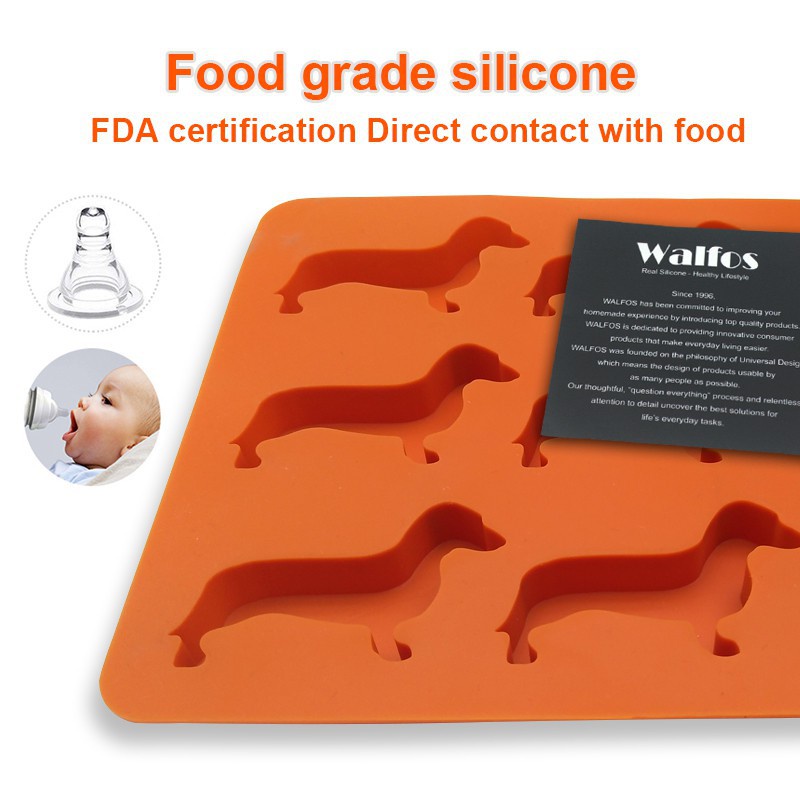 Khuôn sô cô la hình chó silicone Walfos