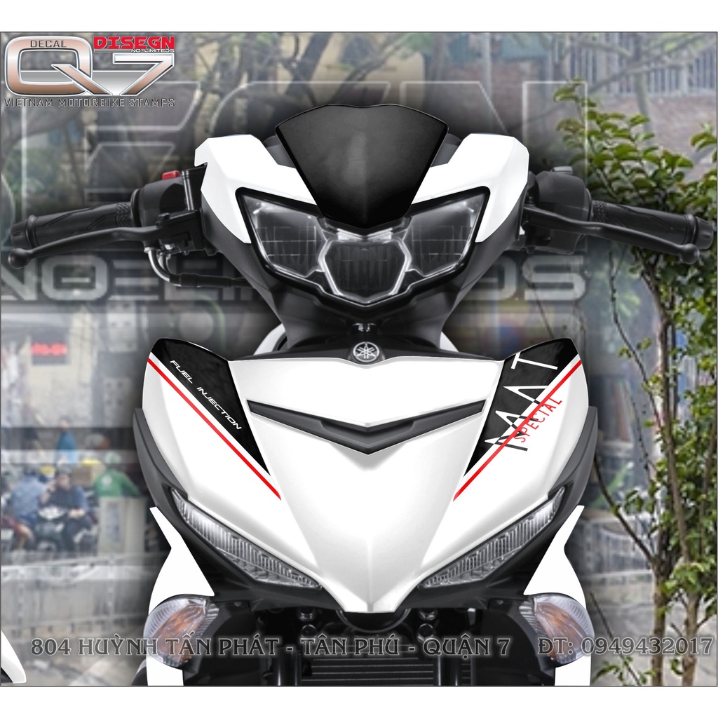 TEM RỜI EXCITER 150 TRẮNG ĐEN