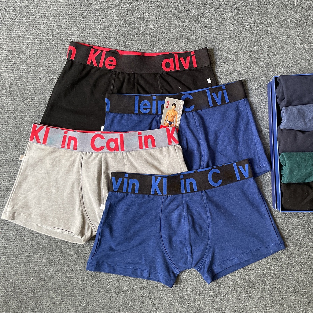 Combo 4 Cái, Quần Boxer Nam Cotton Cao Cấp Co Giãn 4 Chiều Cực Thoáng Khí Kháng Khuẩn