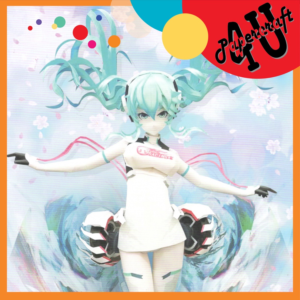 Mô hình giấy 3D  Hatsune Miku phiên bản Racing