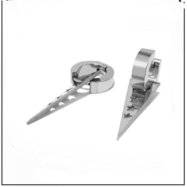 Bông tai khoen inox tam giác