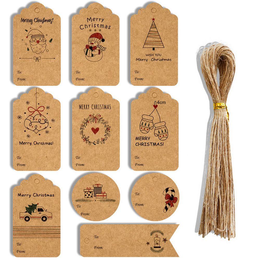 Set 50 Thẻ Tag Trang Trí Giáng Sinh