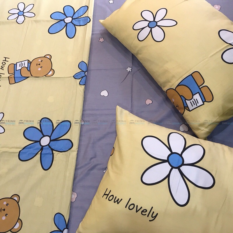 BỘ DRAP COTTON LỤA HOA TIẾT