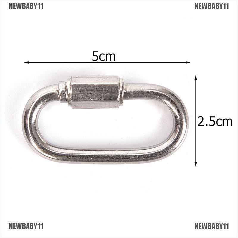 Móc Khóa Carabiner Dùng Leo Núi Bằng Thép Không Gỉ NEWBABY11