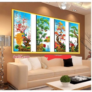 Tranh đính sẵn chưa khung