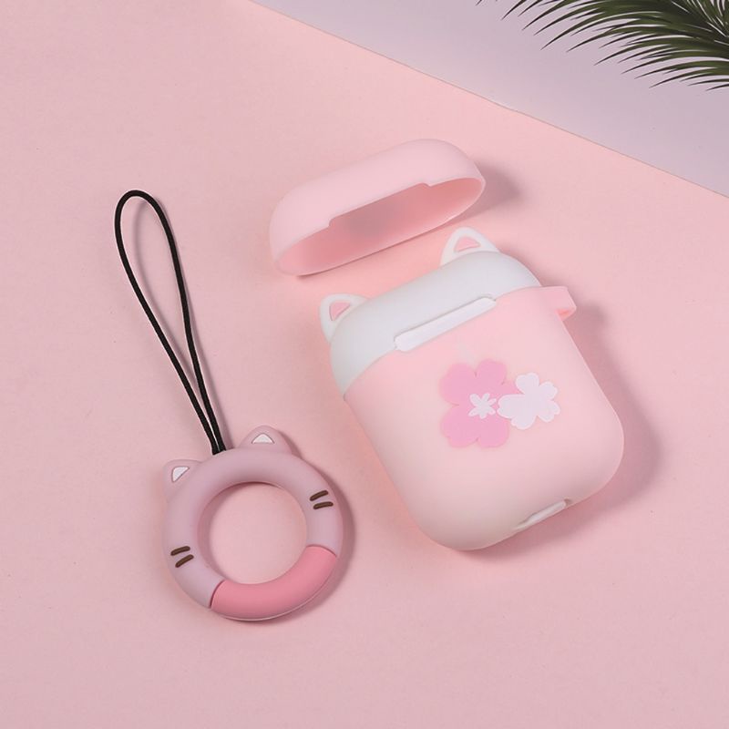 Vỏ Bọc Silicone In Họa Tiết Dành Cho Hộp Sạc Tai Nghe Airpods 1 2