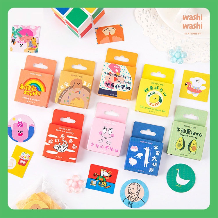 Bộ 45 Sticker Dễ Thương Thú Cưng Trái Bơ Cute Hài Trang Trí Sáng Tạo Dán Laptop, Máy Tính, Điện Thoại BuJo