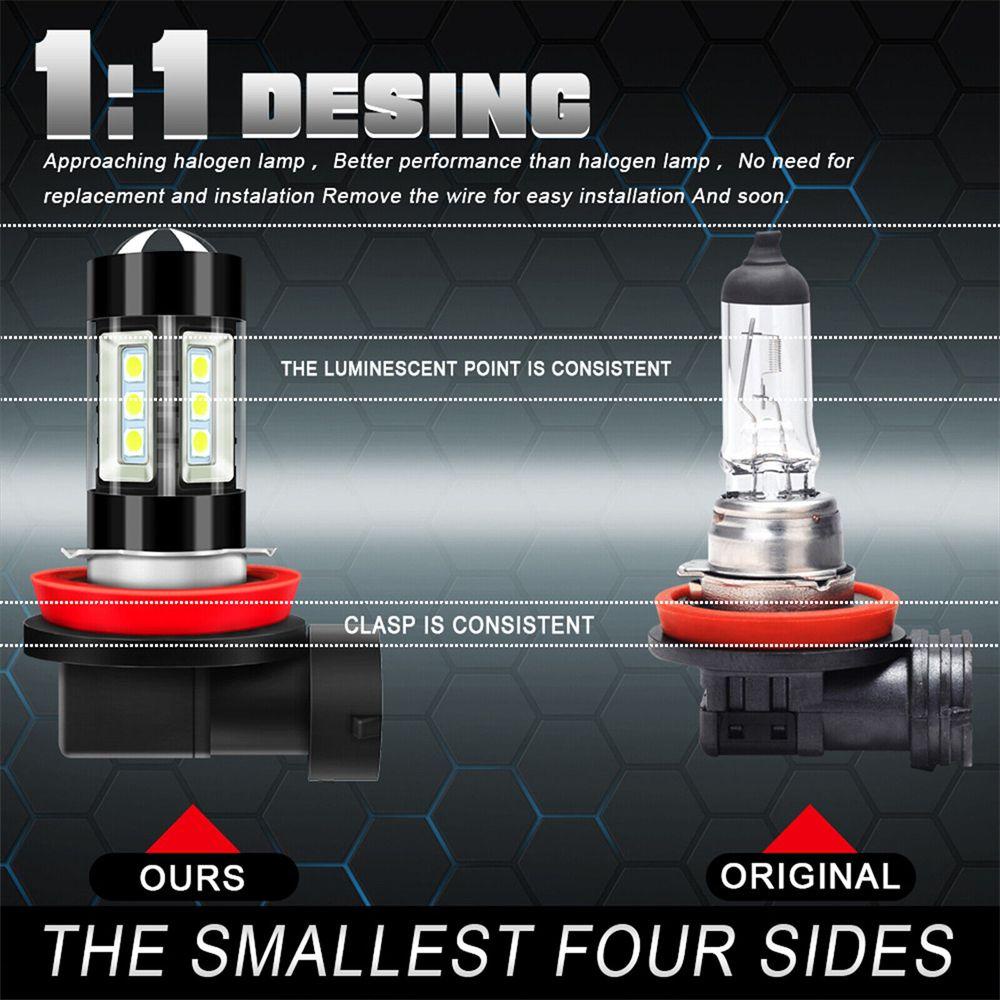 Set 2 Đèn LED Sương Mù Siêu Sáng 200W 6000K H11 / H8 / H9 / H16 DRL Dành Cho Ô Tô