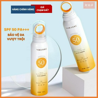 Xịt chống nắng trắng da nâng tone kiềm dầu SPF 50++ kem chống nắng ngừa lão hoá dưỡng da mặt Maigoole