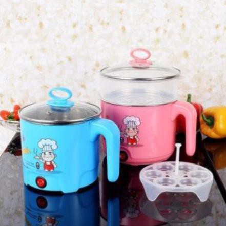 Big Sale Nồi Lẩu, Ca Nấu Mì Siêu Tốc 18Cm Mini Đa Năng, Chiên, Hấp, Lẩu, Rán Siêu Tiện Dụng