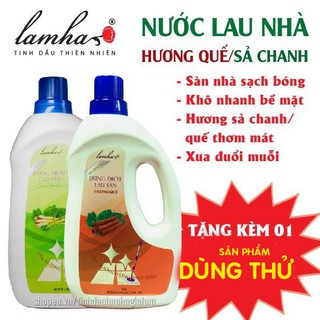 Nước lau sàn sả chanh, quế Lam Hà 1 lít
