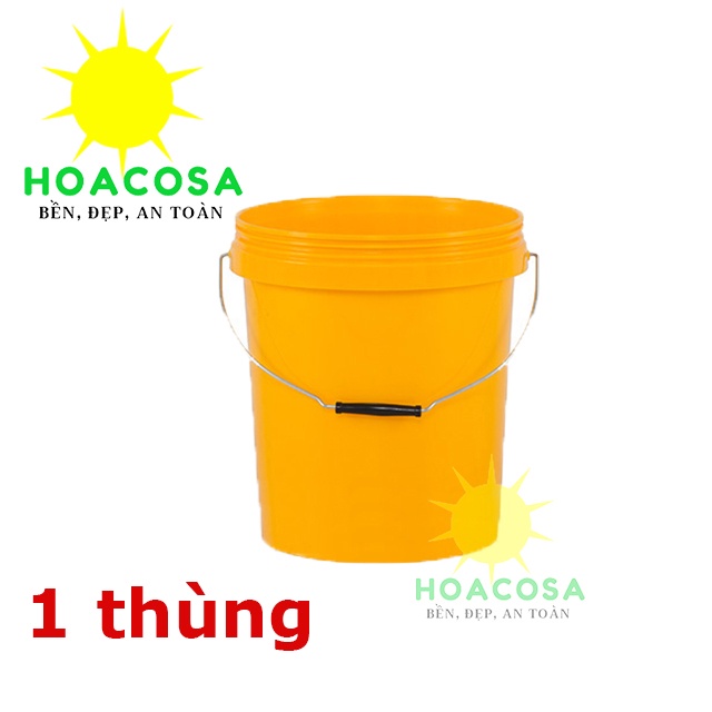 Thùng Sơn Quai Sắt ( Không Nắp) 15 Lít Nhựa Hiệp Thành- Mới 100%, Cứng Cáp, Bền Lâu- Đồ Gia Dụng Hoacosa.