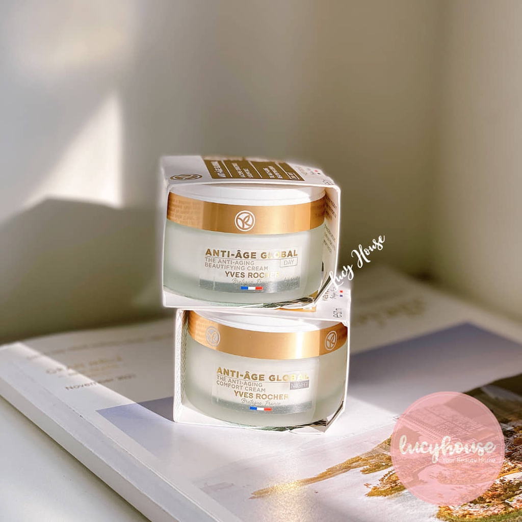 Kem dưỡng chống lão hóa làm sáng da Yves Rocher Anti Age Global The Anti-Aging Comfort Cream