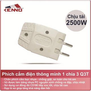 Phích Cắm Điện Thông Minh Q3 Chia 1 Ra 3 Màu Trắng