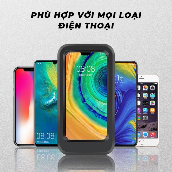 Giá Đỡ Điện Thoại Kẹp Xe Máy, Xe Đạp Điện Xoay 360 Độ, Chống Nước Chuyên Dụng