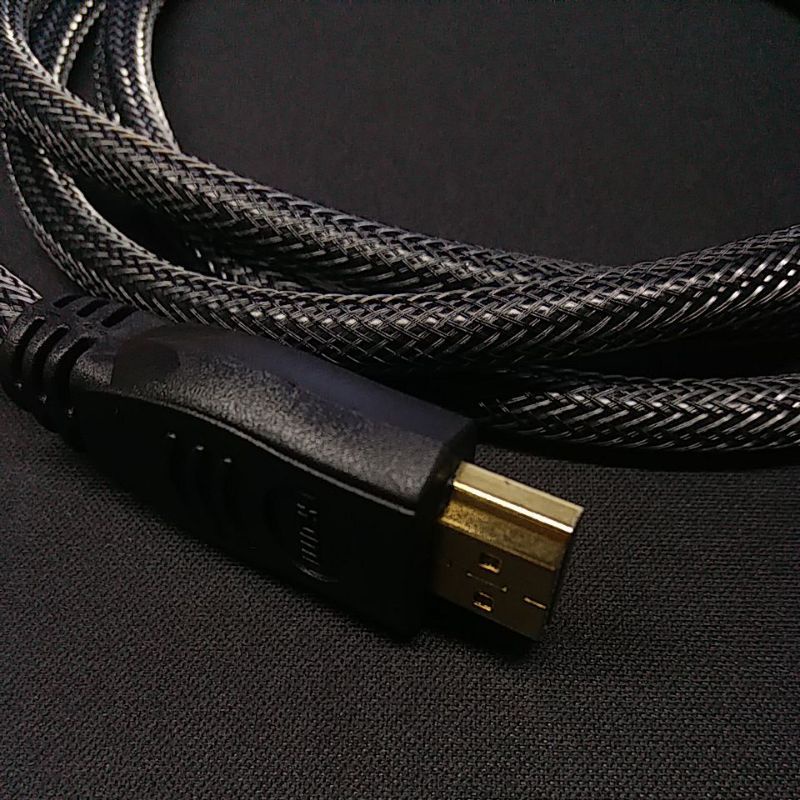 Cáp HDMI bọc lưới dài 1m5 Usb mạ vàng