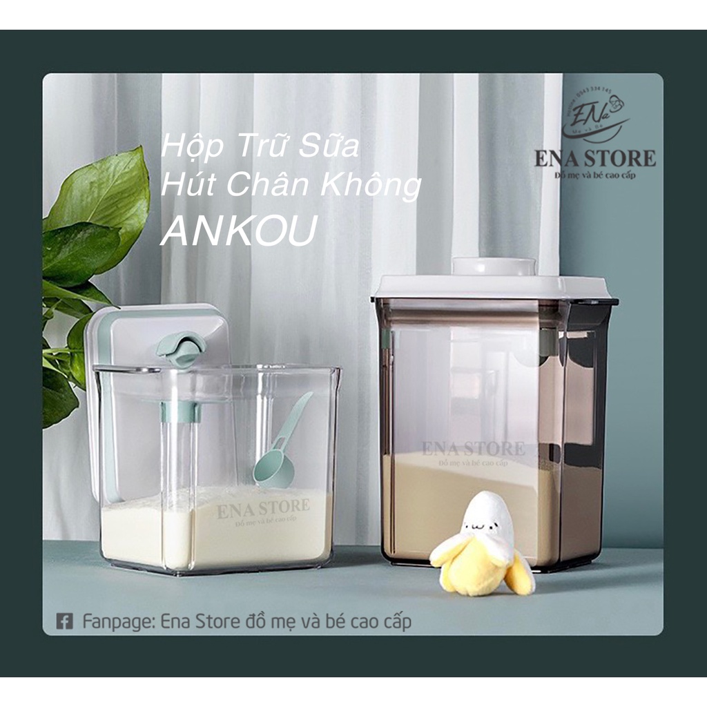 Hộp Trữ Sữa Cho Bé/ Hộp Đựng Sữa Bột, Bảo Quản Sữa Công Thức Ankou Hút Chân Không