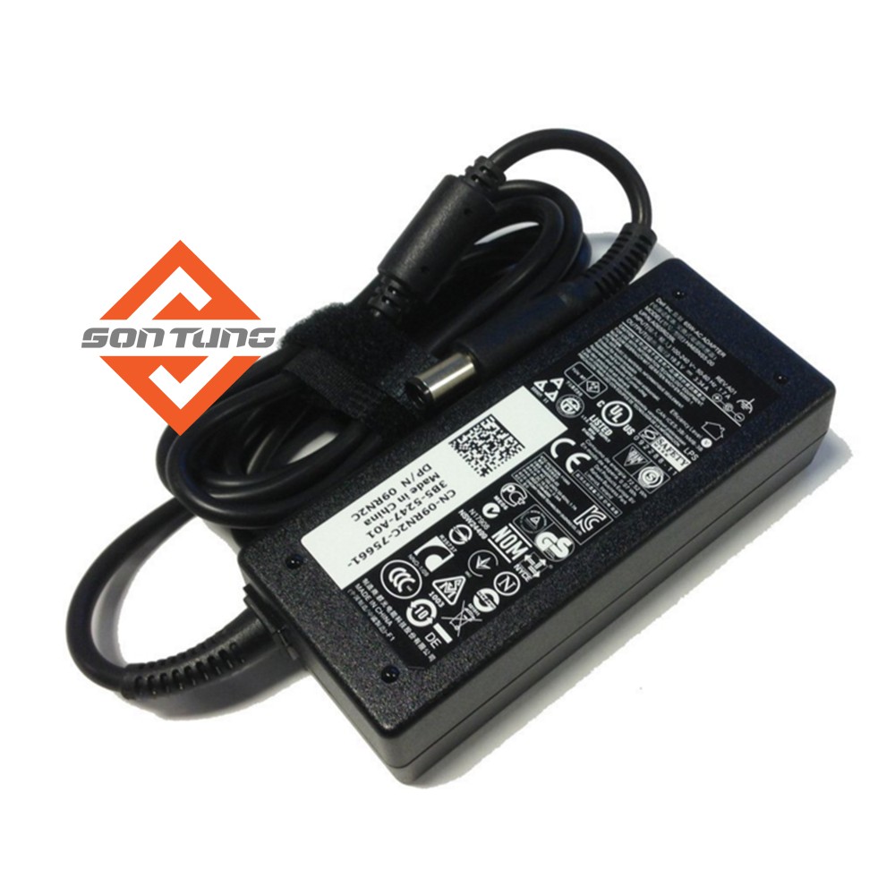 Sạc laptop dell 19.5v 3.34a/4.62a chân tròn to có kim ở giữa - tặng kèm dây nguồn xịn | BigBuy360 - bigbuy360.vn