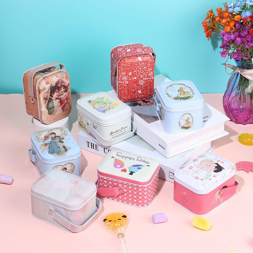 UUMIR Hộp thiếc hộp quà tặng cookie gói có nắp đậy cổ điển hand-held can