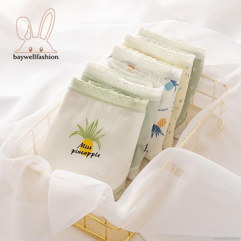 Quần Lót Cotton In Họa Tiết Trái Dứa Xinh Xắn Dành Cho Nữ | BigBuy360 - bigbuy360.vn