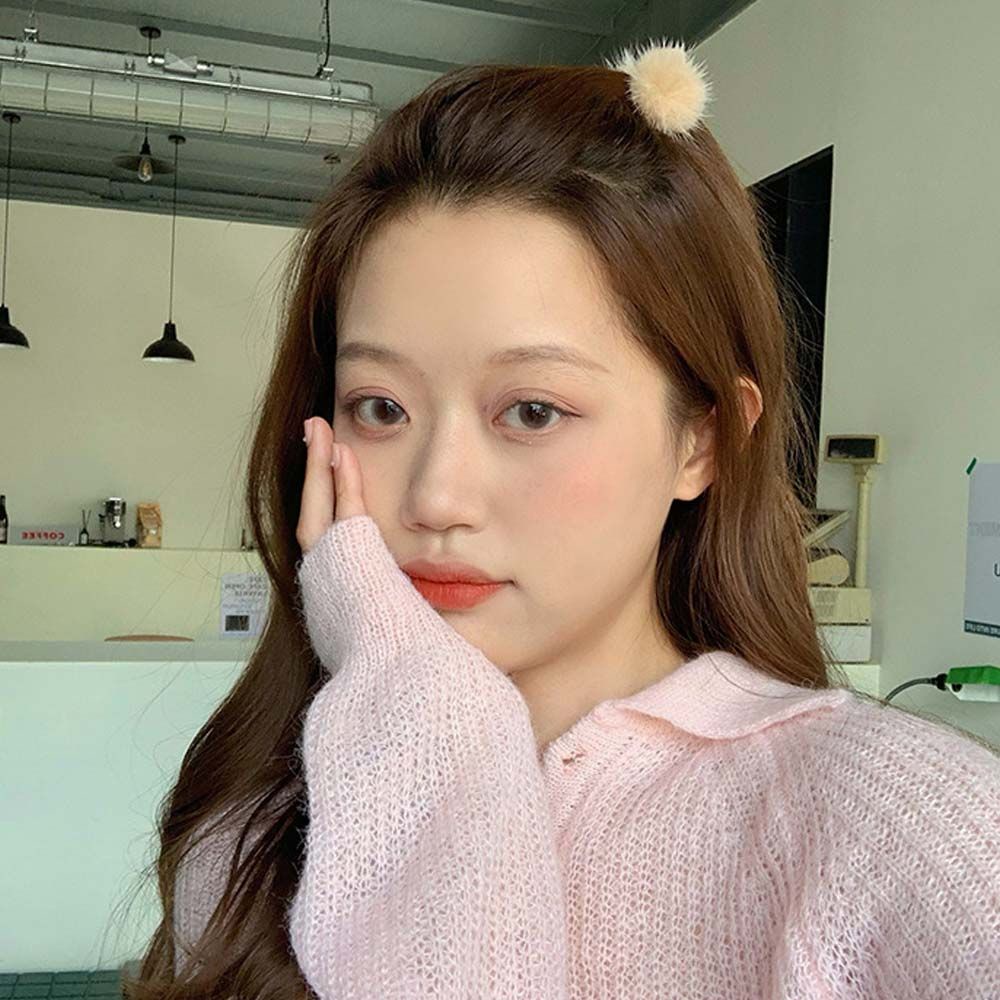 Giá đỡ kẹp càng cua mini bằng lông chồn nhiều màu phong cách Hàn Quốc cho nữ