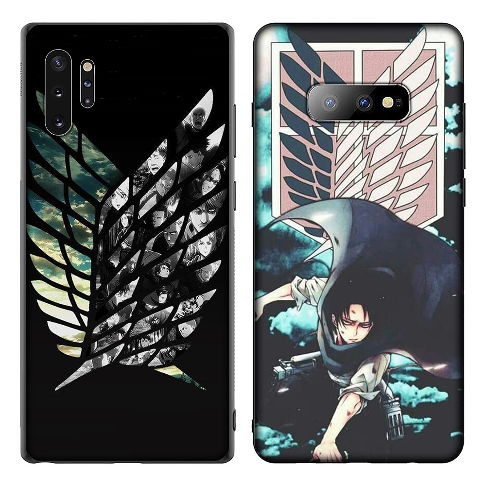 Ốp điện thoại silicon TPU mềm hình anime Attack on Titan cho Samsung A11 A12 4G A21S A31 A41 A51 A71 A81 A82 A91 XF30
