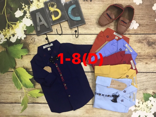 [ XẢ HÀNG ]Áo sơ mi dài tay bé trai, chất cotton đẹp, mát, mịn, cực co dãn