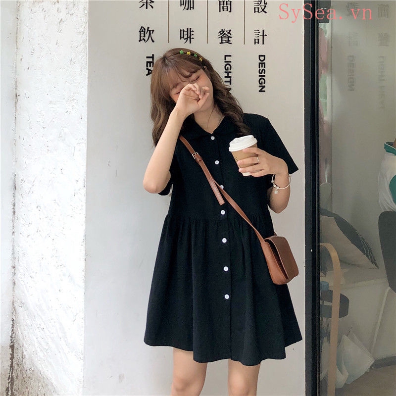 Đầm Chữ A Ngắn Tay Phong Cách Retro Hàn Quốc Nữ Tính | BigBuy360 - bigbuy360.vn
